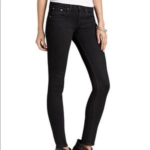 Rag & Bone Mid-Rise Skinny in Coal - Size 27